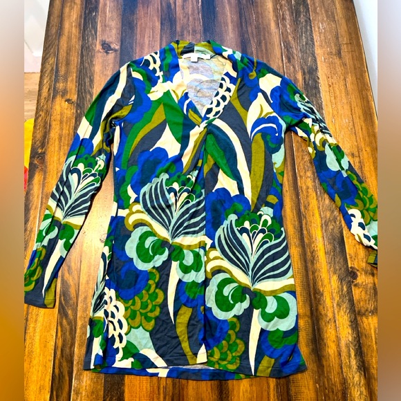 Boden Tops - Boden Green‎ Floral Geometric Tunic Top Size 6 WL613